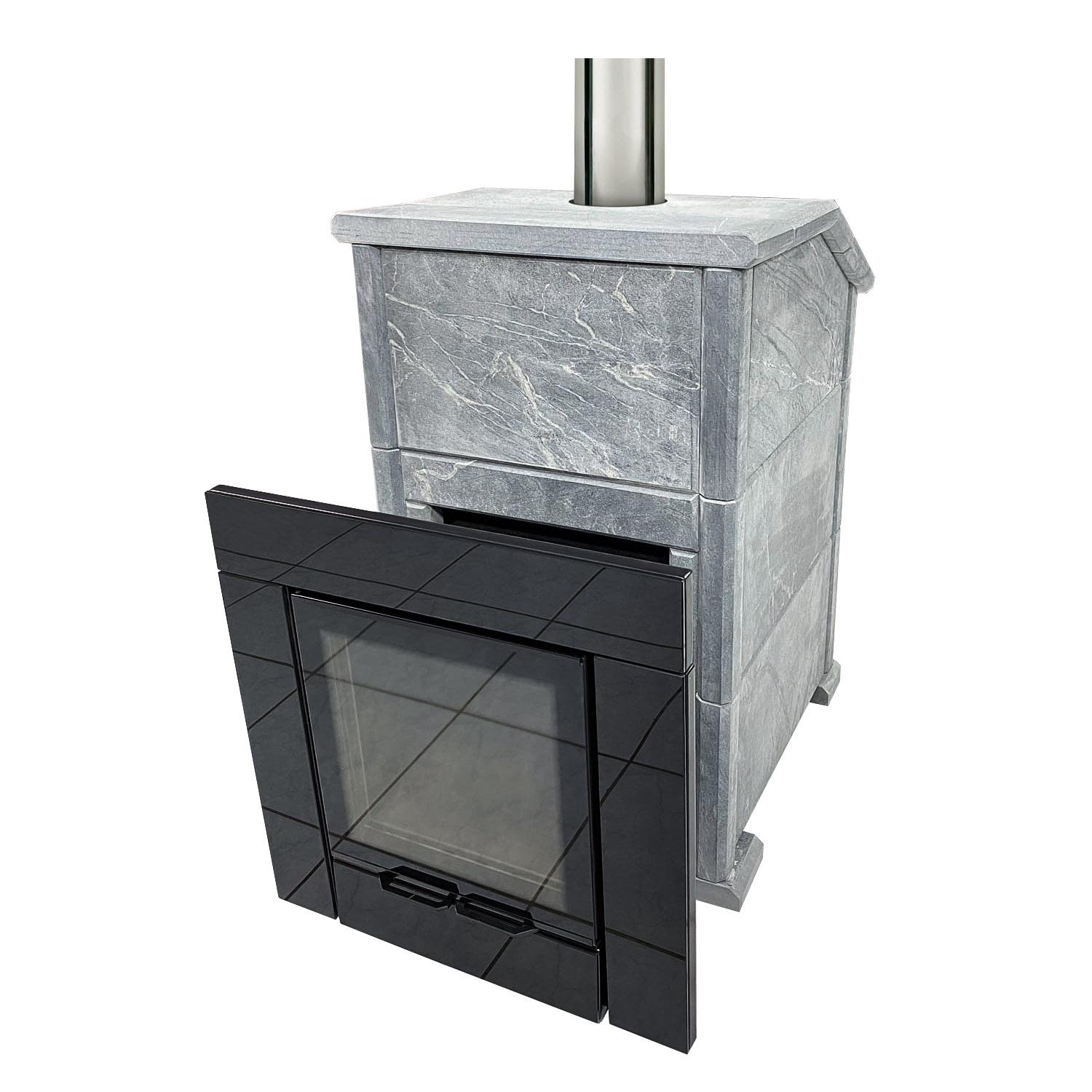 Печь банная УРАЛ 22 Премиум в облицовке из талькохлорита