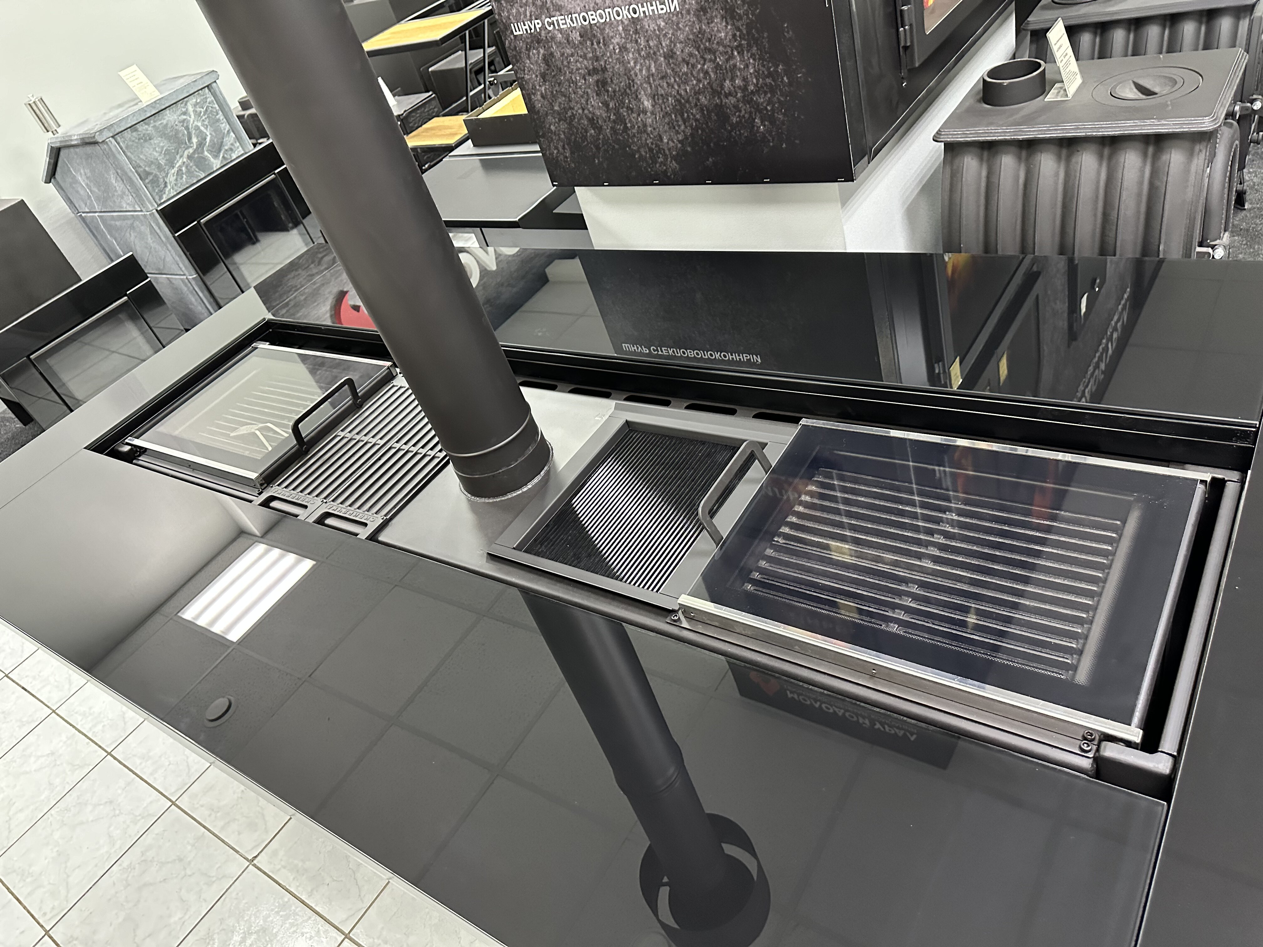 Большой стол гриль "Мамонт"