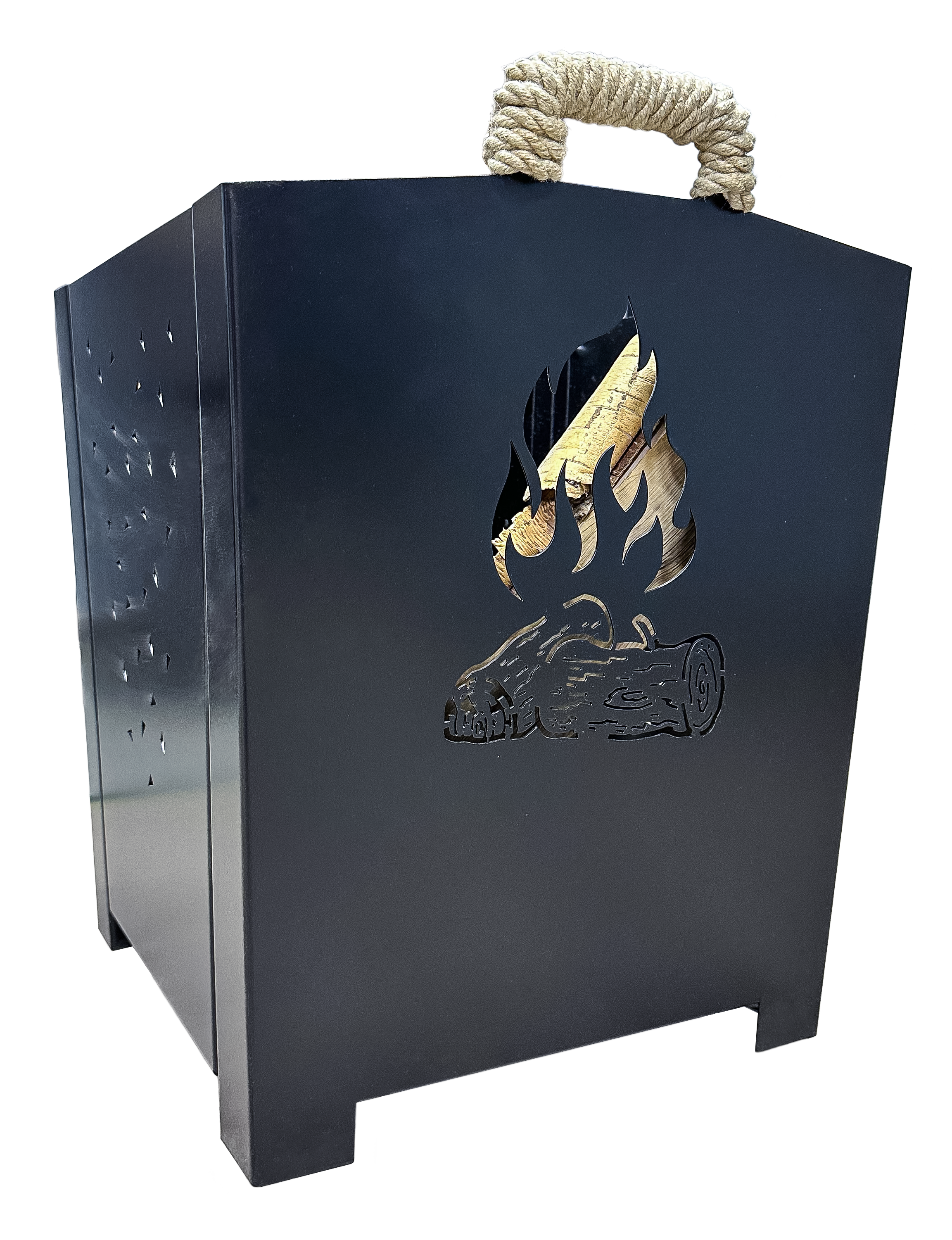 Дровница с ручками большая