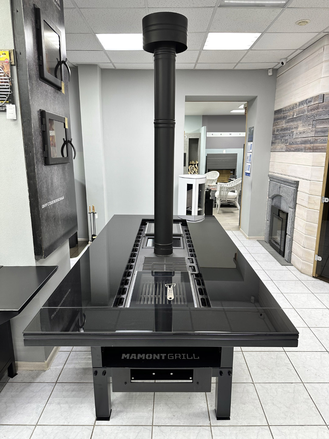 Большой стол гриль "Мамонт"